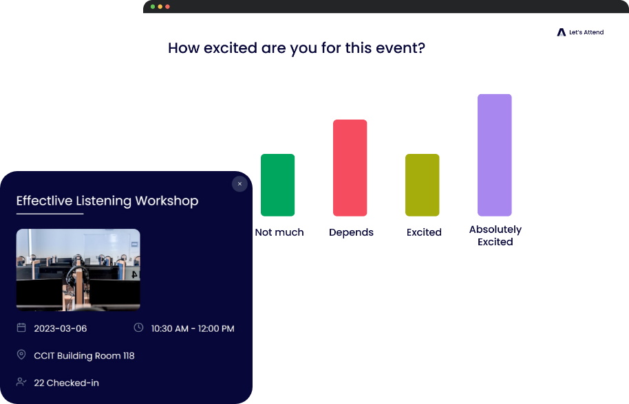 Event Attendance Tracker and Live Polling App - Let's Attend